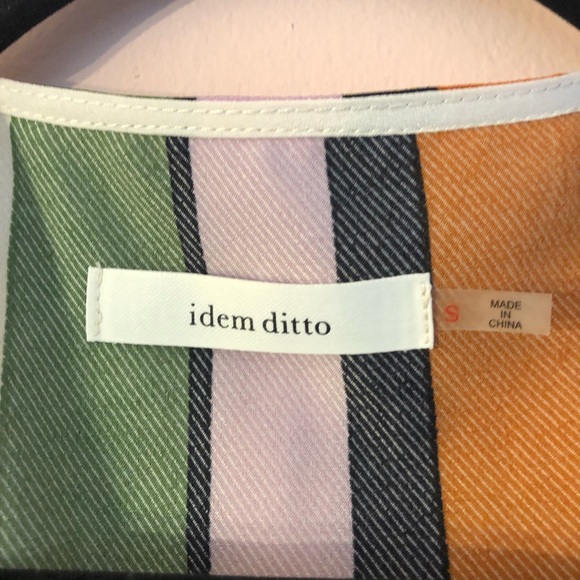 Rust Orange Multi Striped Button-Up Midi Dress - Picture 7 of 7